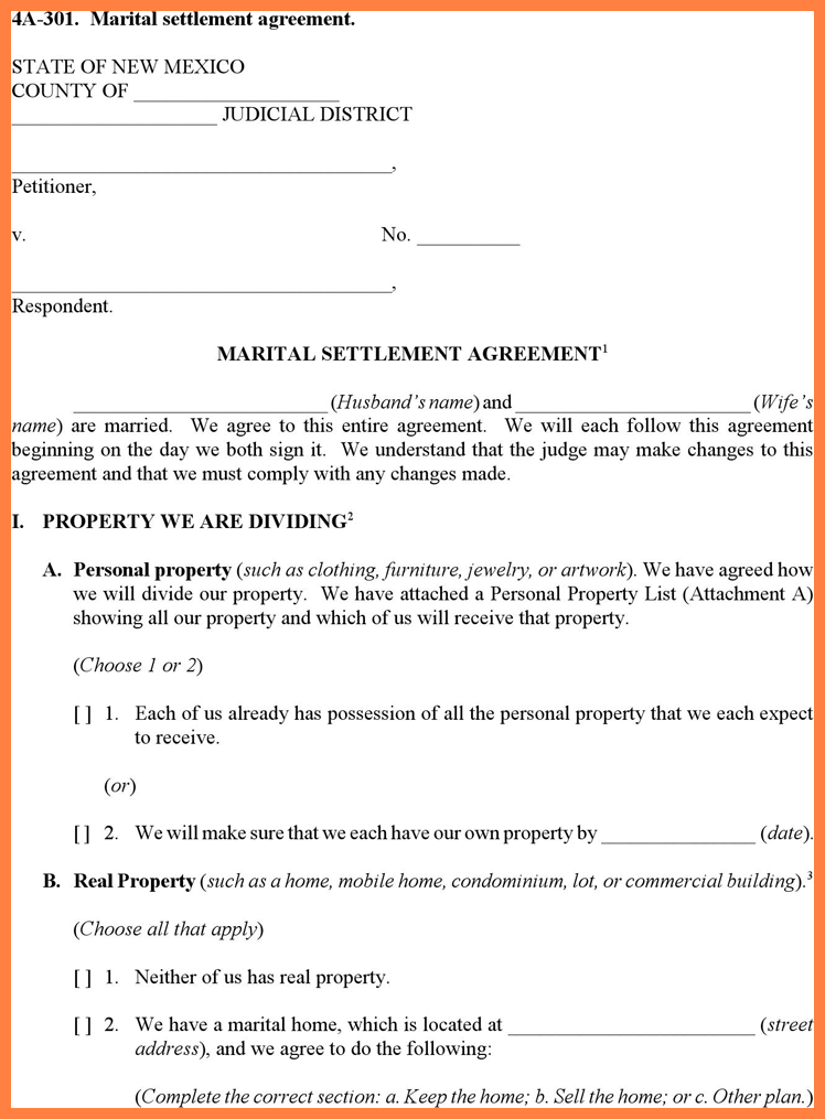 Divorce Settlement Agreement Template from kreuzfahrten-2018.info