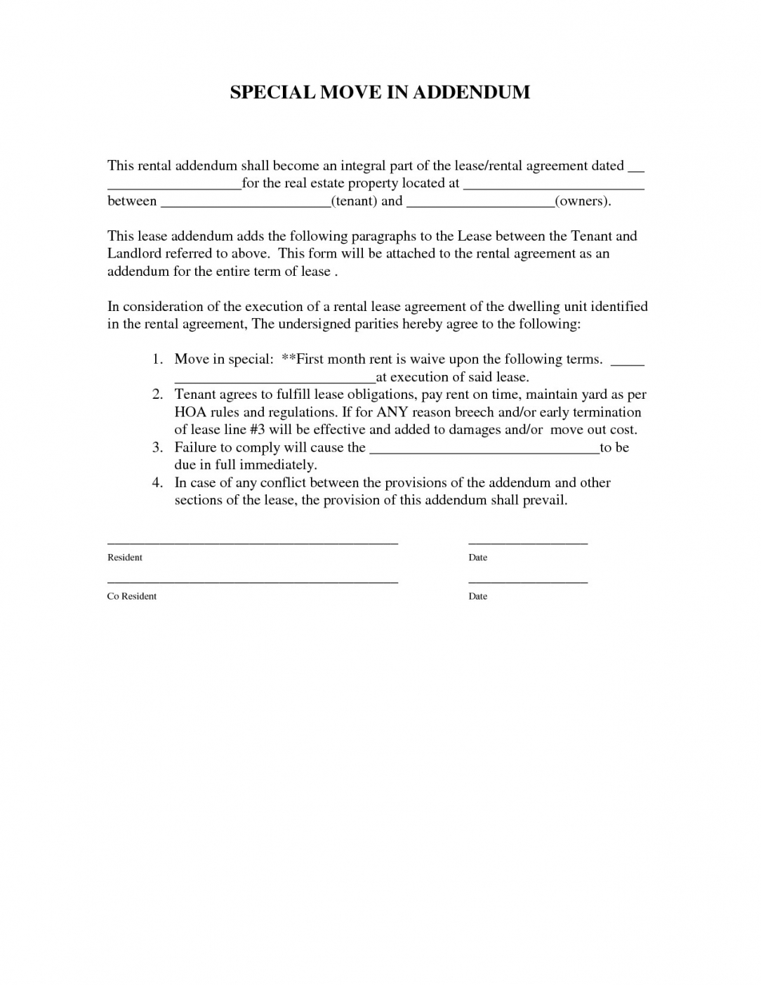 Addendum To Lease Agreement Template – The Best Agreement Of 2018 