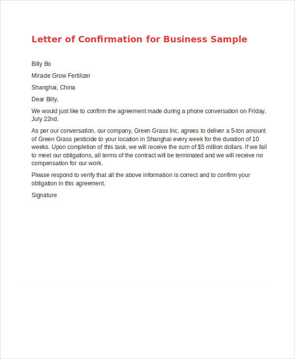 Agreement Letter Templates 11+ Free Sample, Example, Format 