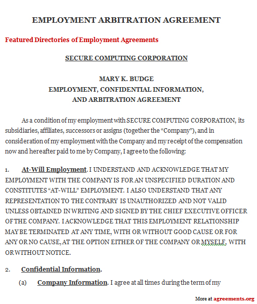sample arbitration agreement 8 Thoughts You Have As Sample