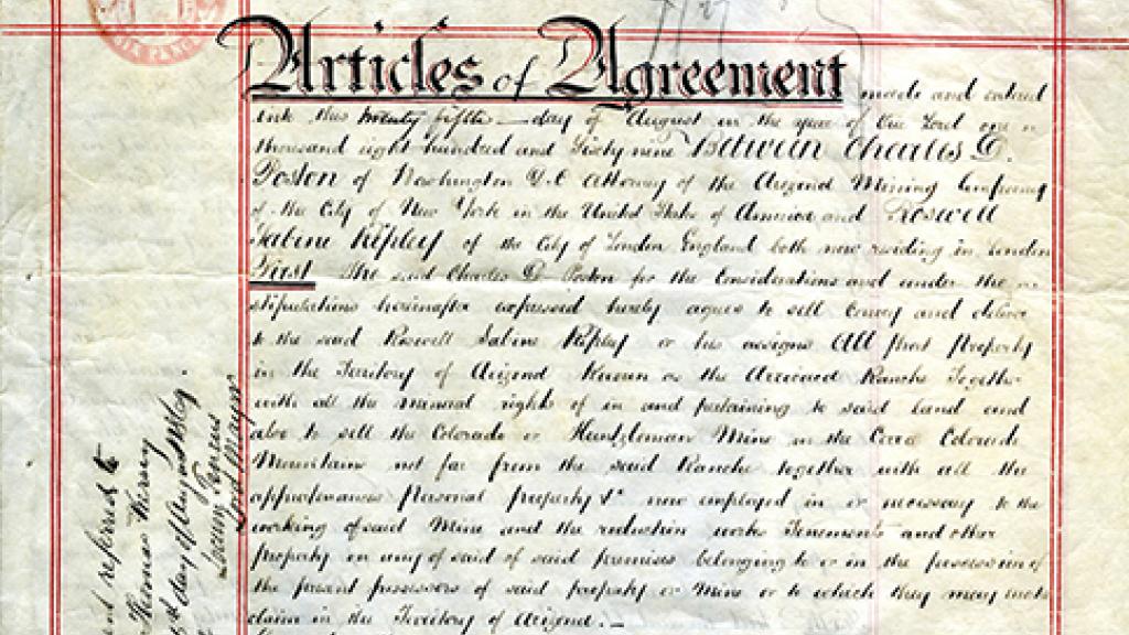 Articles of Agreement | Special Collections