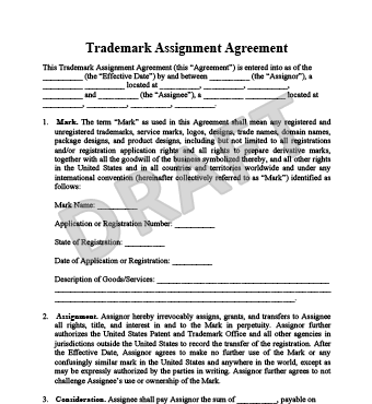 property transfer agreement template create a trademark assignment 