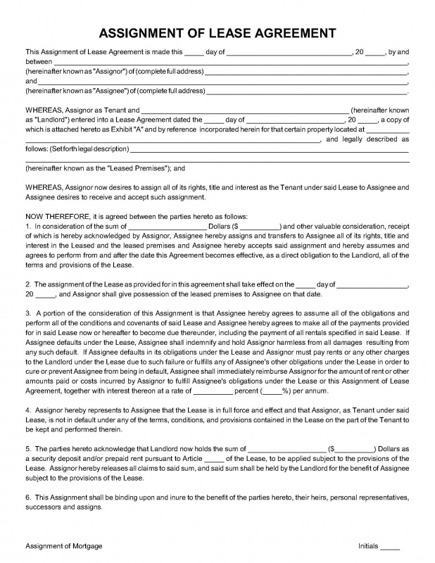 10+ Assignment Agreement Form Samples Free Sample, Example 