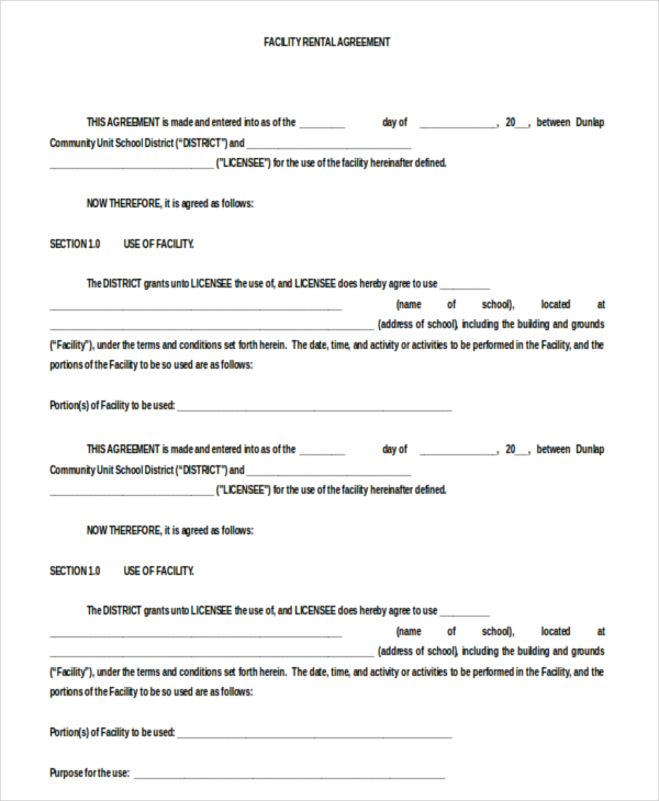 blank rental agreement template printable rental agreement 