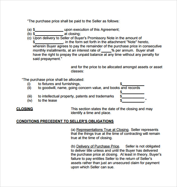 8 Business Purchase Agreement Download for Free | Sample Templates