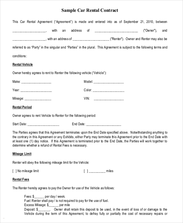hire agreement template 16 car rental agreement templates free 