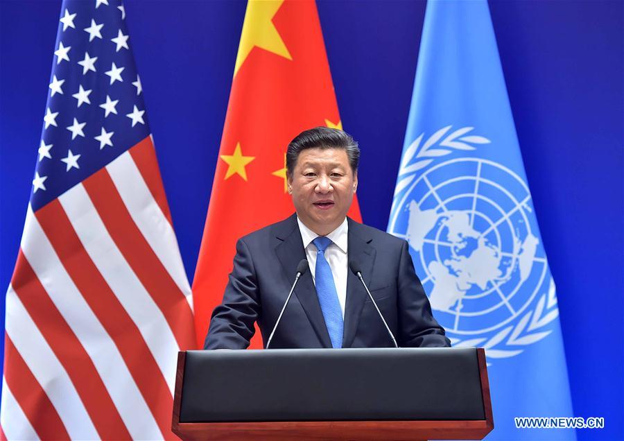 China, U.S. hand over instruments of joining Paris Agreement to 