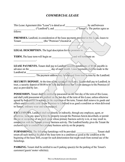 commercial property lease agreement free template commercial 