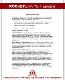 Sales Commission Agreement Template Form (with Sample)