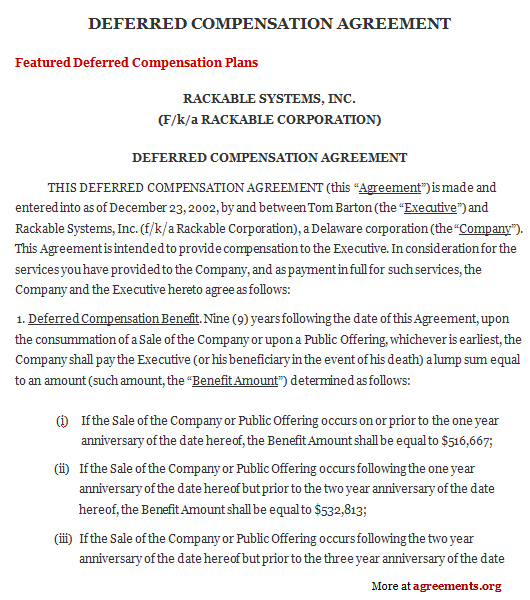 compensation agreement template compensation agreement usa legal 