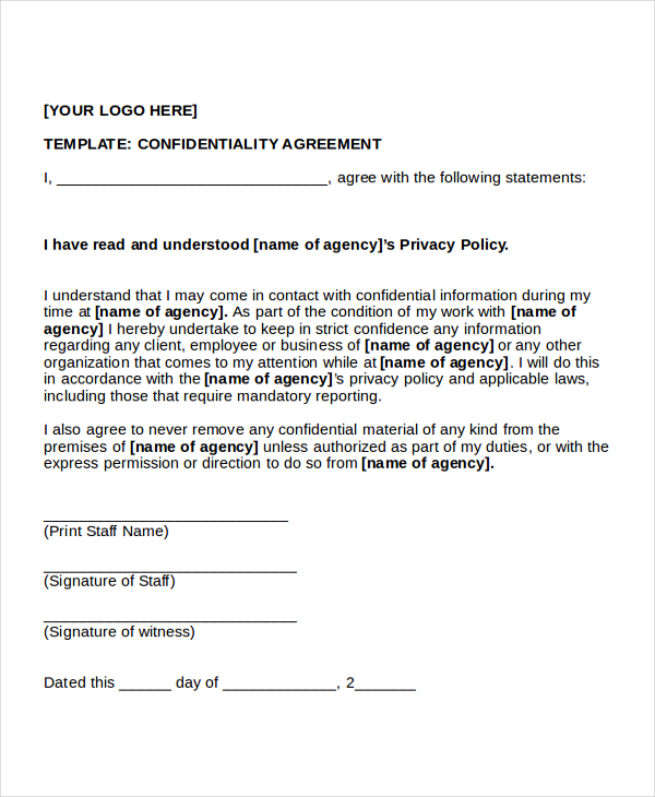 sample confidentiality agreement template simple confidentiality 