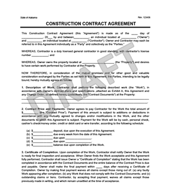 Create a Free Construction Contract Agreement | Legal Templates