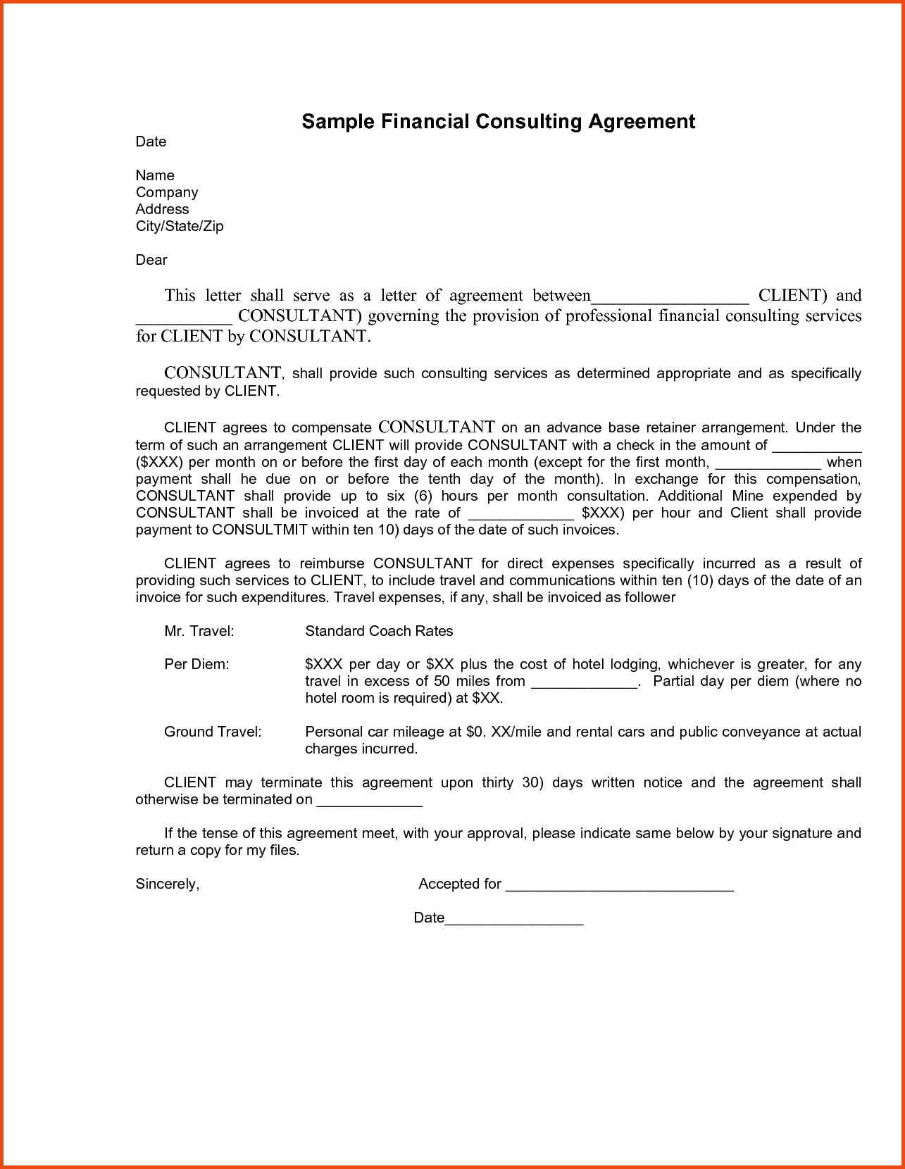 Agreement: Consulting Agreement Form. Consulting Agreement Form