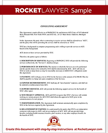 Consulting Contract | Consulting Agreement Template | Rocket Lawyer