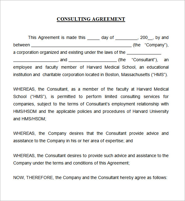consulting agreement template short sample retainer agreement 