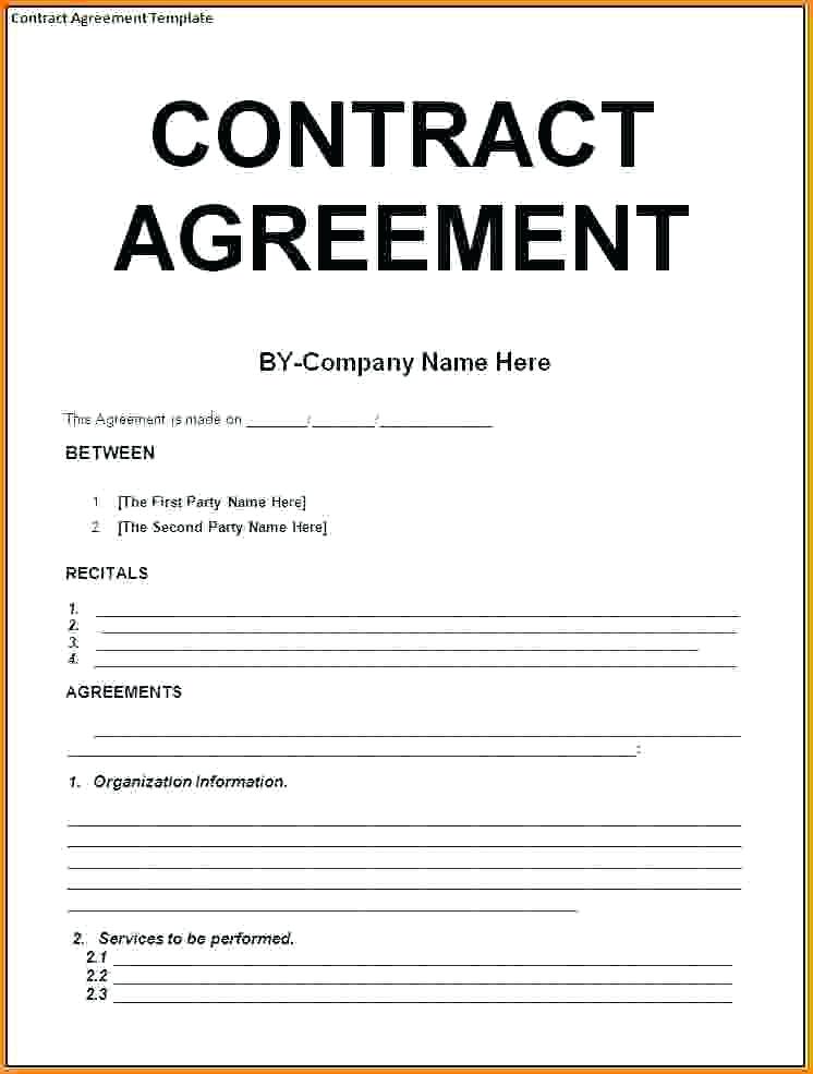 contract agreement letter template 40 new contract agreement 