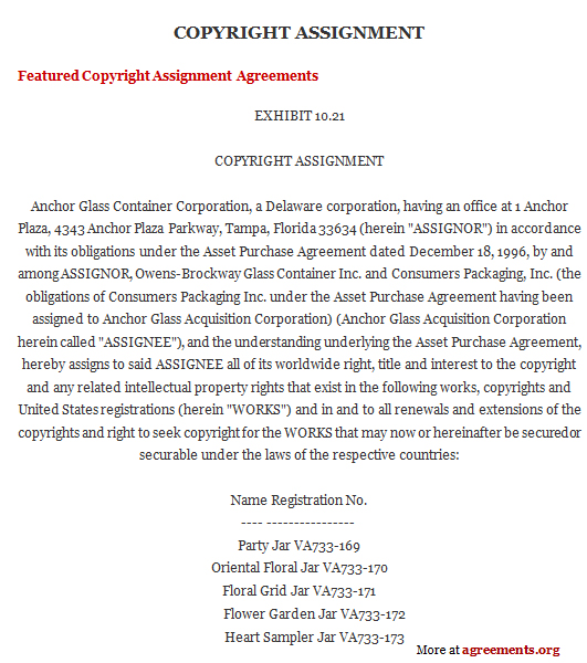 Tawi Copyright Assignment Agreement