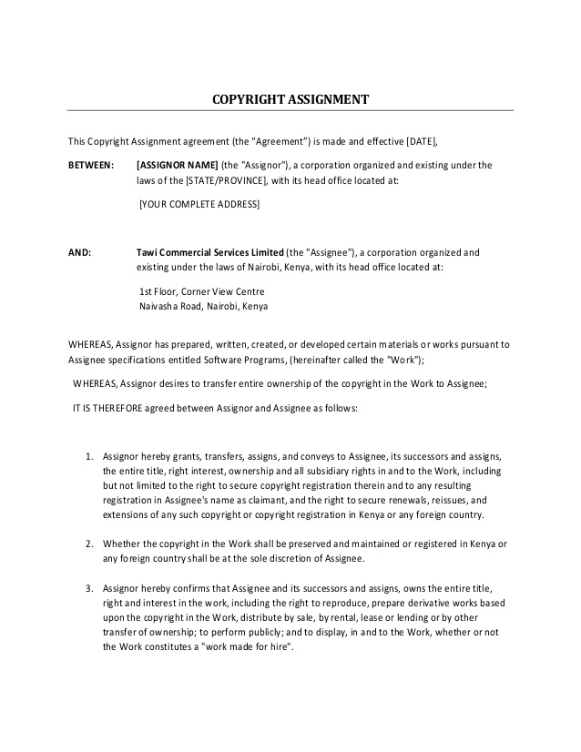 Copyright transfer agreement Research paper Academic Writing 