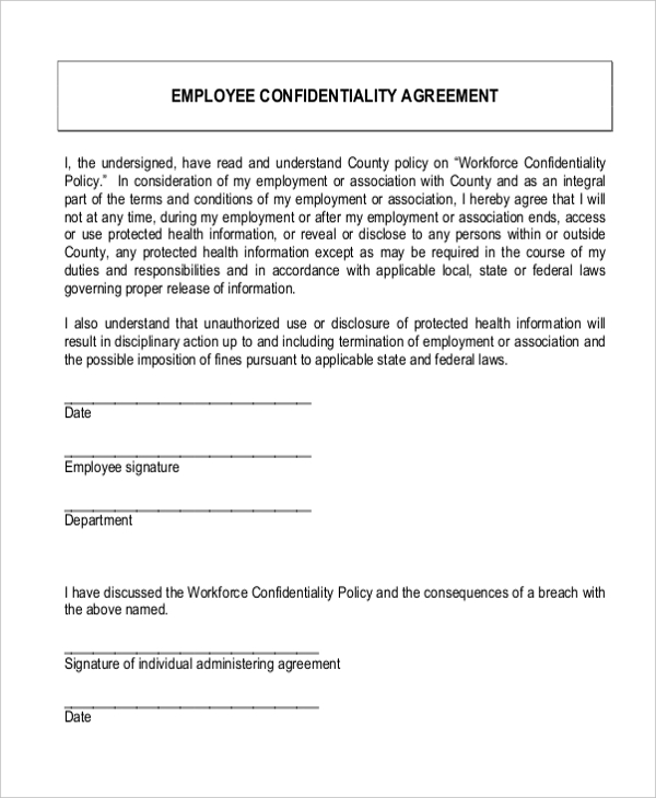 hipaa confidentiality agreement template employee confidentiality 
