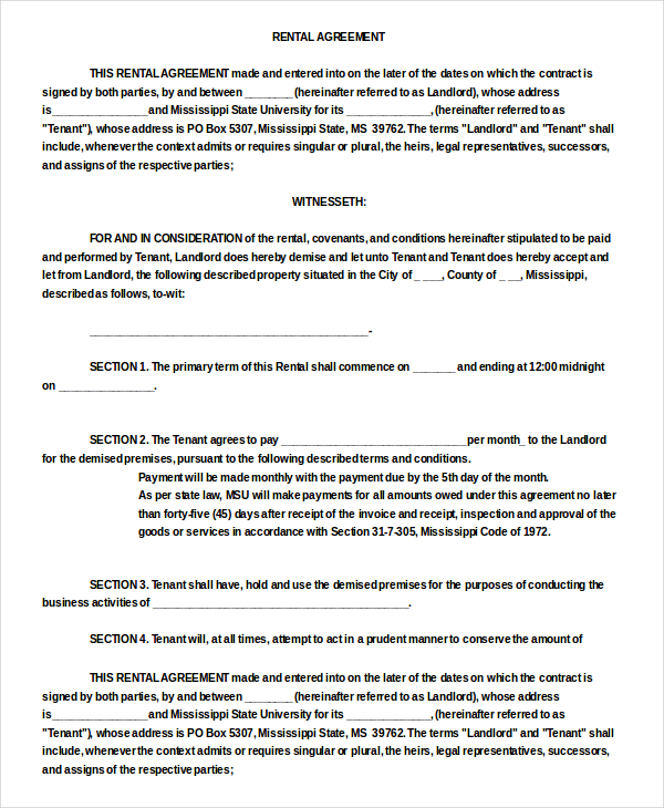 Enterprise Rental Agreement – 8+ Free Word, PDF Documents Download 