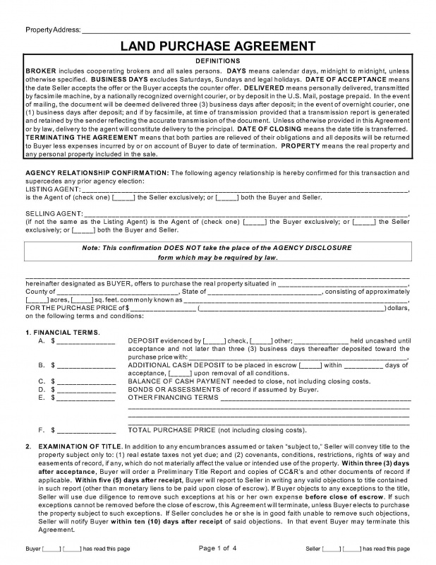 LAND PURCHASE AGREEMENT Nevada Legal Forms & Tax Services Inc.