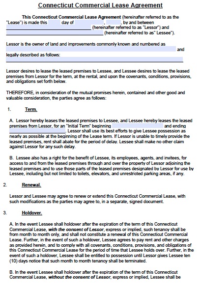 commercial lease agreement template pdf free commercial lease 