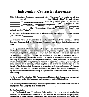 independent contractor agreement template massachusetts 