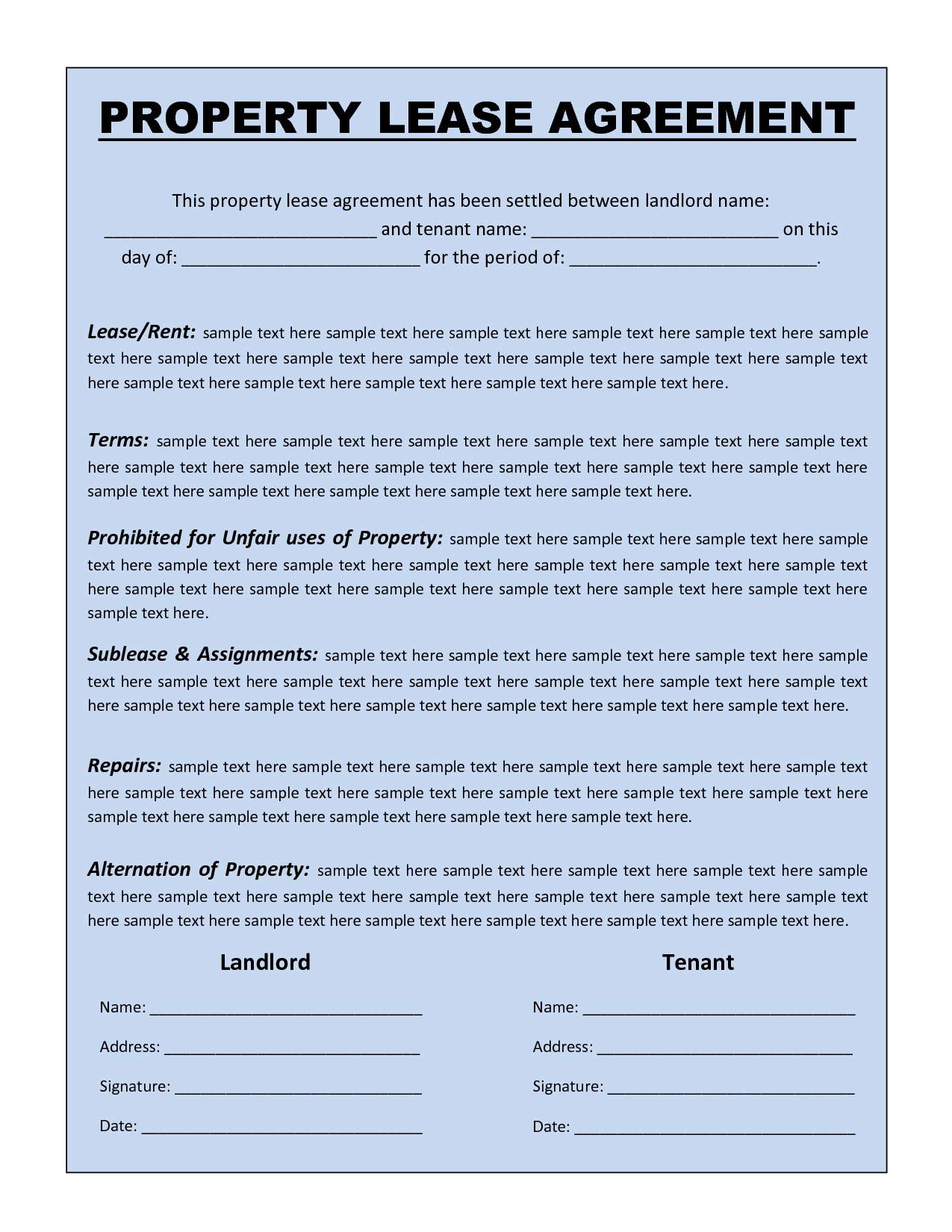rental contract template word Into.anysearch.co