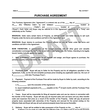 private agreement template purchase agreement template create a 