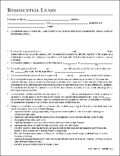free residential lease agreement template free residential lease 