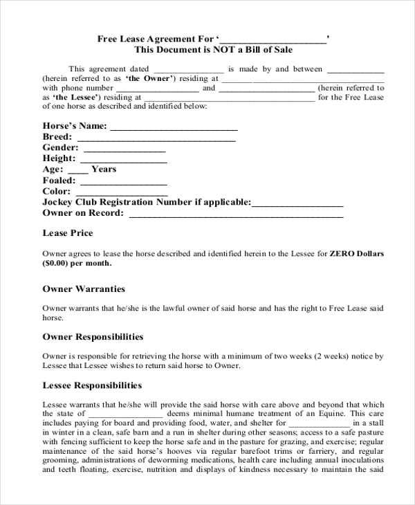 Simple Lease Agreement Form 10+ Free Documents in Doc, PDF