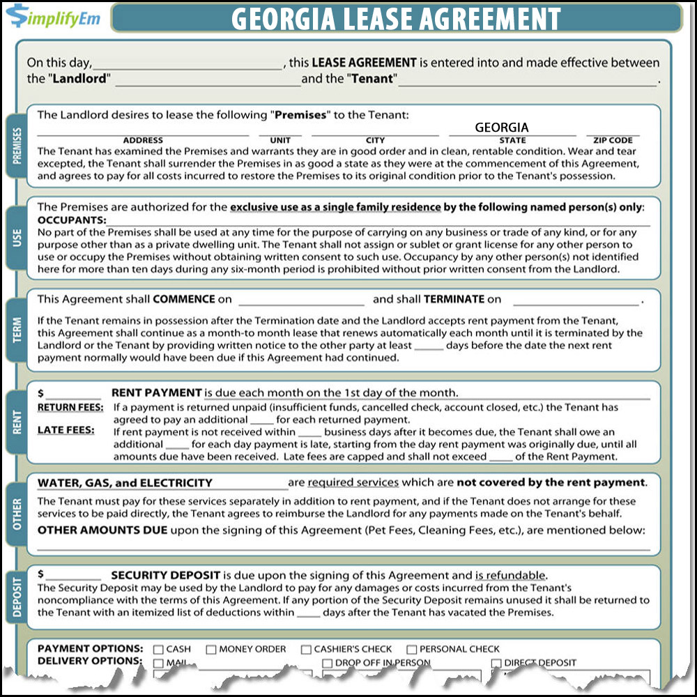 Georgia Lease Contract