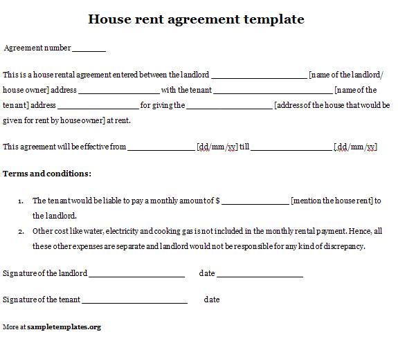 sample house rental agreement template home rental agreement 