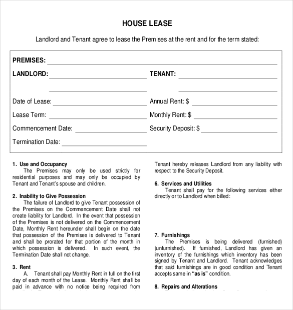 house rental agreement template word house lease agreement 