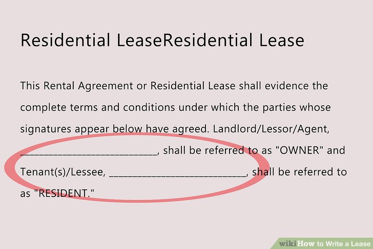 How to Write a Lease: 12 Steps (with Pictures) wikiHow