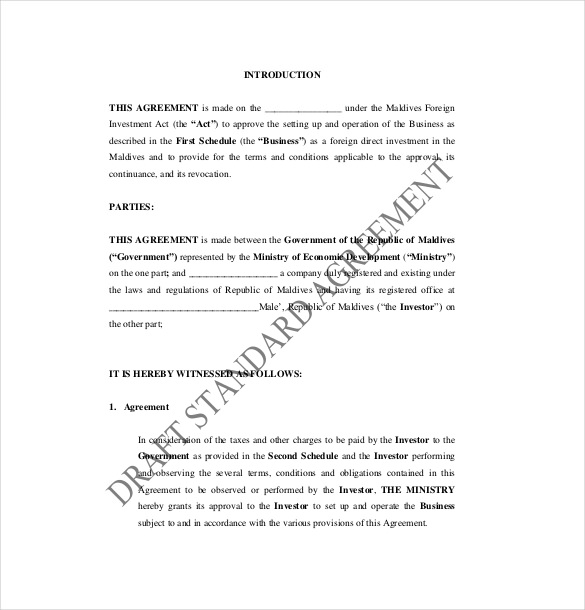 investment agreement template malaysia 14 investment agreement 