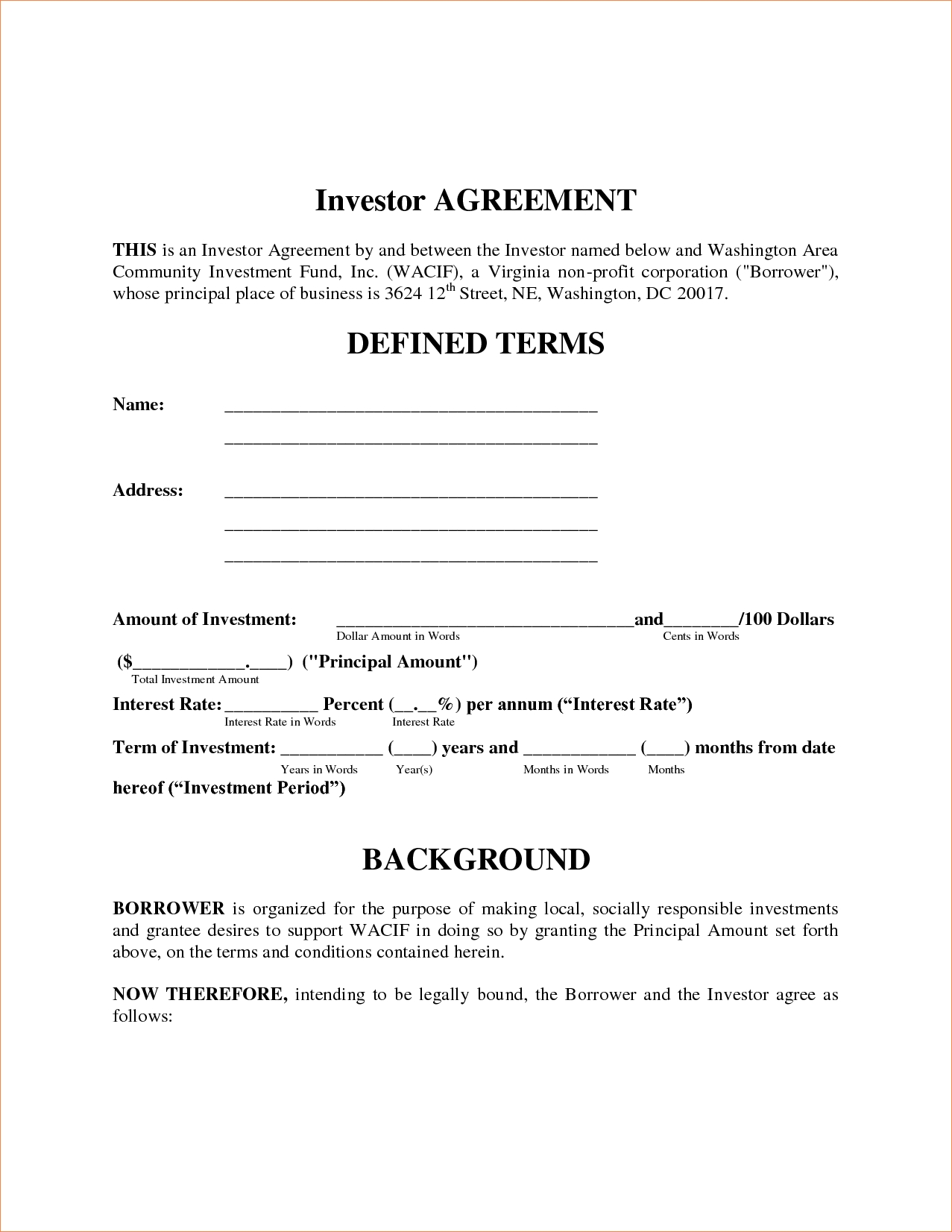 artist investor agreement template 15 investment agreement 