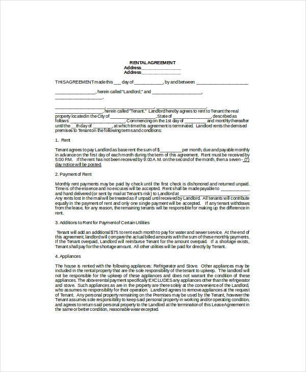 sample commercial rental agreement fototango.tk
