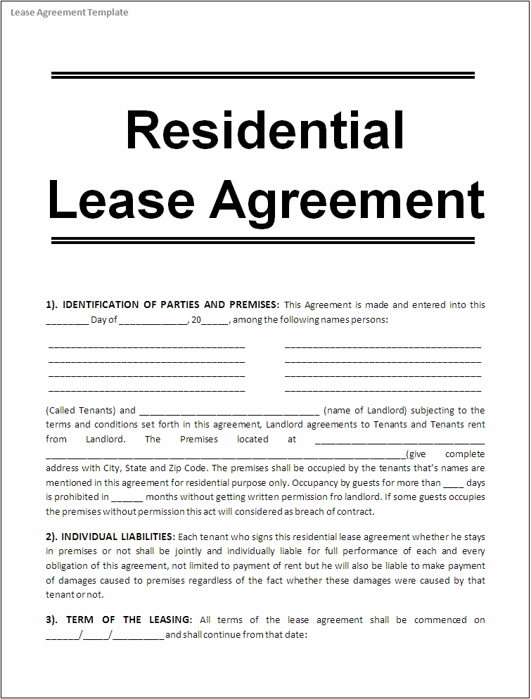 microsoft word rental agreement template template lease 