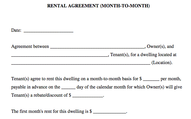 Basic Rental Agreement Or Residential Lease | bravebtr