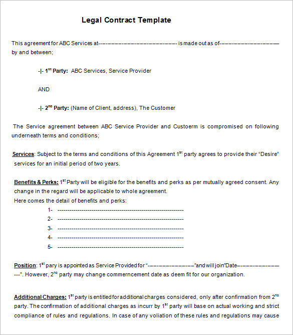 free legal agreement template agreement contract template pdf 15 