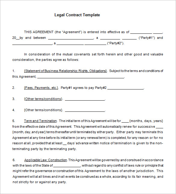 free legal agreement template free legal agreement templates 13 