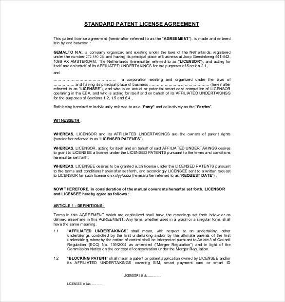 sample licensing agreement template sample licensing agreement 
