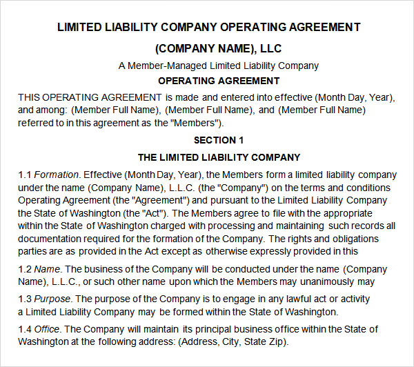 llc partnership agreement sample Maggi.locustdesign.co