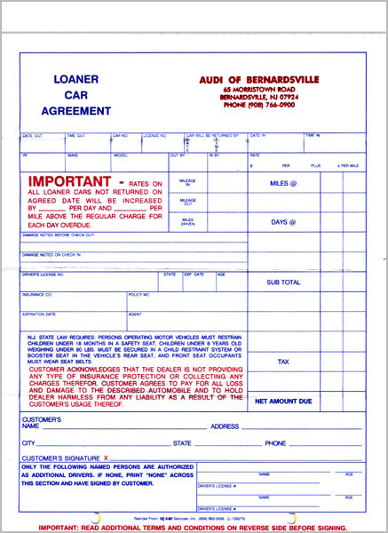 loaner car agreement template nj car online catalog free itwas.us