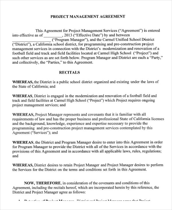 management agreement template 9 management agreement templates 