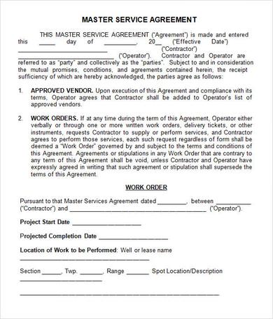 master service agreement template master agreement template basics 