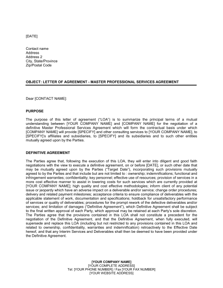 it master services agreement template master services agreement 