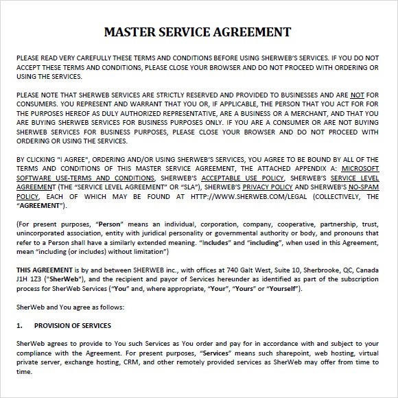 master services agreement template master services agreement 