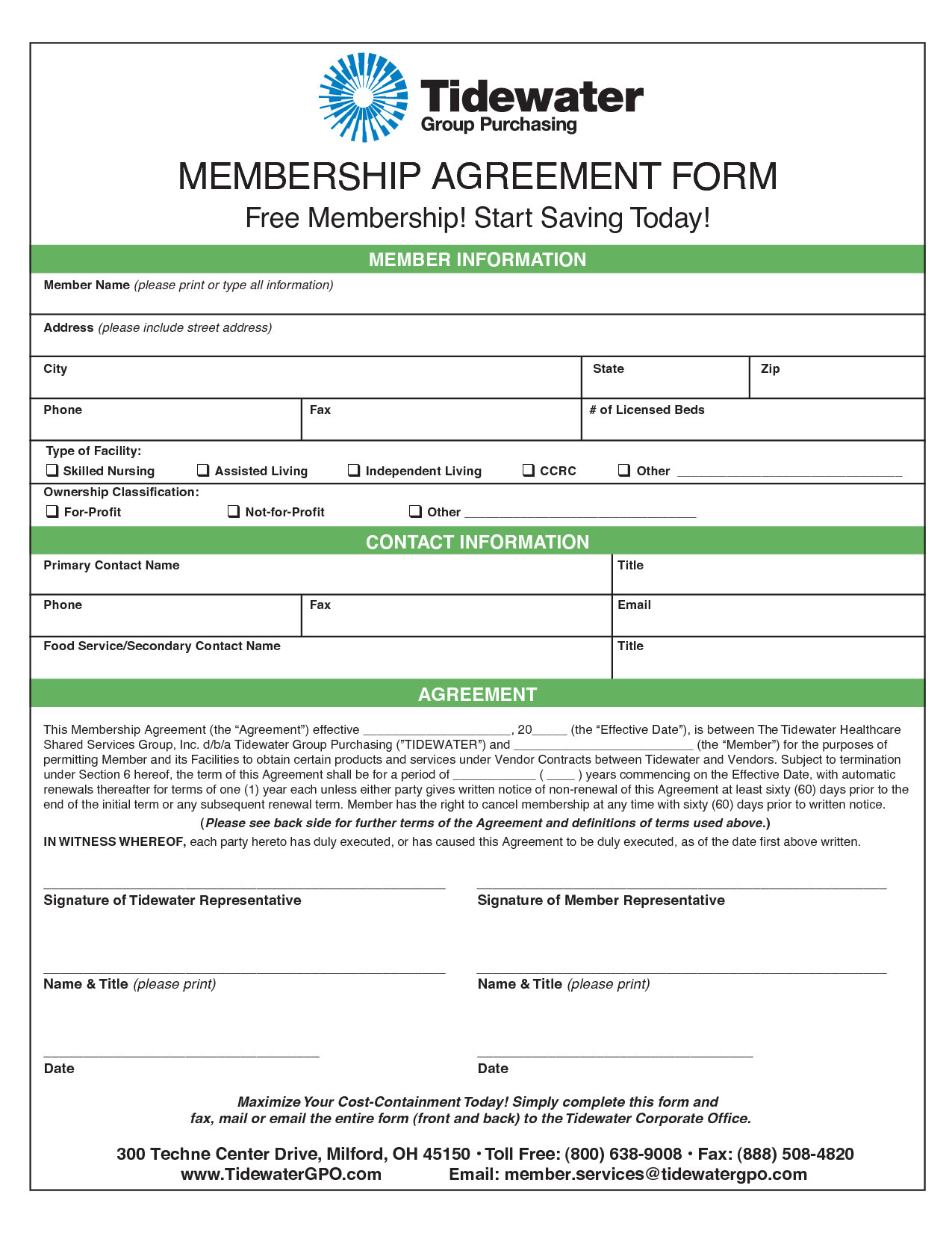 Membership Agreement | The Association of Fitness Studios